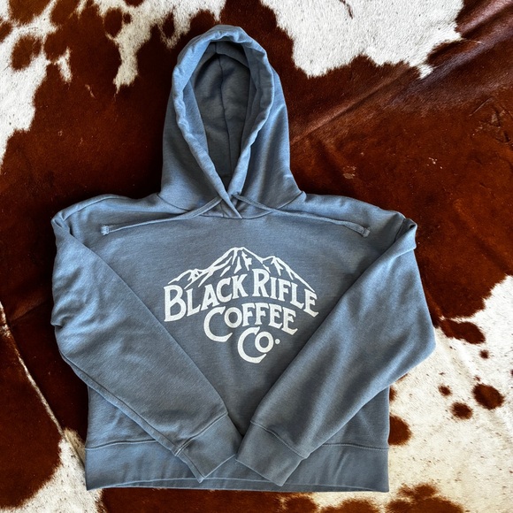 Black Rifle Coffee Company Cropped Hoodie Gray Size Medium EUC - Picture 6 of 6